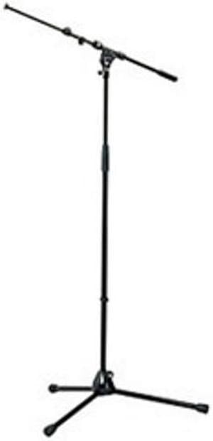 K&M Professional Top-Line Tripod Microphone Stand With Telescoping Boom Arm - Black Black