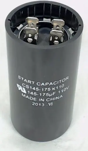 Start Capacitor, Round, 145-175 Mfd., 110 Volt, CS145-175X110
