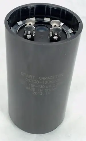 Start Capacitor, Round, 108-130 Mfd., 220 Volt, CS108-130X220