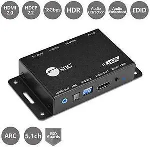 Siig Hdmi 2.0 Audio Extractor/Embedder Siig Hdmi 2.0 Audio Extractor/Embedder