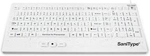 SaniType Washable Rugged-Point Heavy-Duty Hygienic Keyboard KBSTRC105SPIW