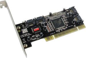 PCI card 4 Port SATA add on Card with Sil 3114 Chipset Compliant with PCI Specification, revision 2.2 for computer