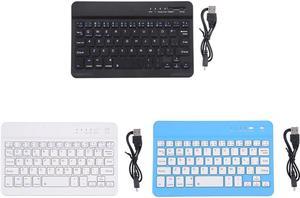 Black 7 inches Quiet Slim Keyboard for iPad Galaxy Tabs IOS & Android Windows Tablets/Desktop/Laptop Mini Bluetooth Wireless