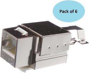Micro Connectors Shielded CAT6 Keystone Jack RJ45 Female to 110 Punch Down - 6 Pack (FRT-840S-6)