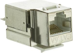 Micro Connectors Shielded CAT6A Keystone Jack RJ45 Female to 110 Punch Down - 6 Pack (FRT-860S-6)