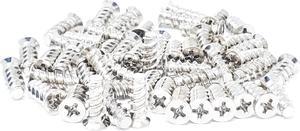 MICRO CONNECTORS Mounting PC Case Fan Screws - 50 Pack, Silver (SCW-50FANC)