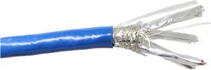 Micro Connectors 500 Feet CAT7 Bulk Ethernet Cable Solid & Shielded (S/FTP) CMR Riser/Blue (TR4-580SRBL-500)