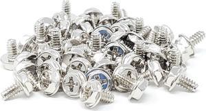 Micro Connectors Replacement PC Mounting Screws #6-32 x 1/4in Long Standoff - 50 Pack, Silver (SCW-50632)