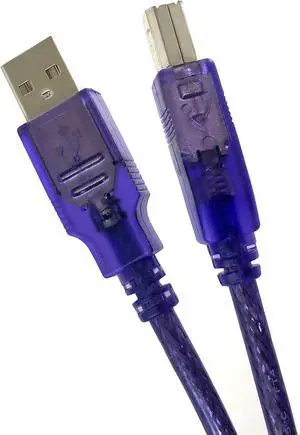 Micro Connectors, 6 feet USB 2.0 Type A to B Cable - Grape color-Purple (E07-121GRP)