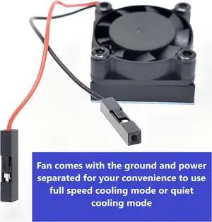 MICRO CONNECTORS  Cooling Fan/Heat Sink for Raspberry Pi (RAS-FANHS10), Black
