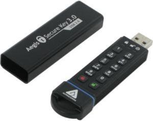 Apricorn - ASK3-16GB - Apricorn 16GB Aegis Secure Key USB 3.0 Flash Drive - 16 GB - USB 3.0 - 195 MB/s Read Speed - 162