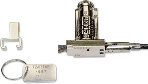 Noble Locks TZ07TNR Compact Combination Wedge Lock - Non Resettable Cable Lock Noble Locks TZ07TNR Compact Combination Wedge Lock - Non Resettable Cable Lock