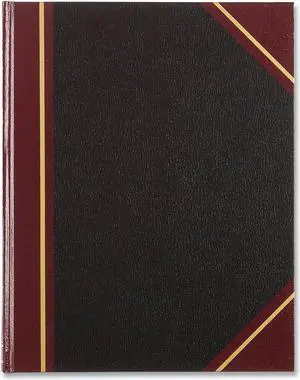 Texthide Record Book, Black/burgundy, 150 Green Pages, 10 3/8 X 8 3/8