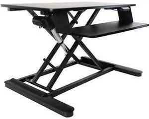 Ergotech - FDM-E-DESK - Electric Sit Stand Desktop Converter Designed W/36 Upper Display Surfacea And Lo