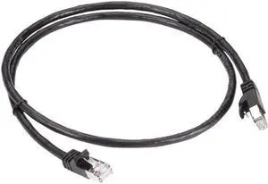 BLACK BOX CAT6APCS-003-BK CAT6A 500-MHZ STRANDED ETHERNET PATCH CABLE - SHIELDED (F/UTP), CM PVC, SLIMLINE