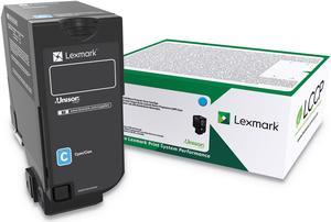 Lexmark 74C0HCG (CS725) High-Yield Toner 12000 Page-Yield Cyan