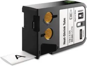 Xtl Heat-Shrink Tube Labels, 1" X 9.5 Ft, White/black Print