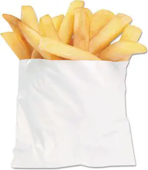 French Fry Bags 4.5" x 3.5" White 2000/Carton 450003