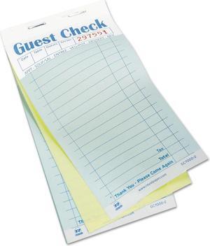 AmerCareRoyal Book,Ppr Bkd Guest Chk,Gn GC7000-2