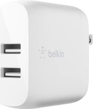 BELKIN WCB002dqWH White BOOST CHARGE Dual USB-A Wall Charger 24W