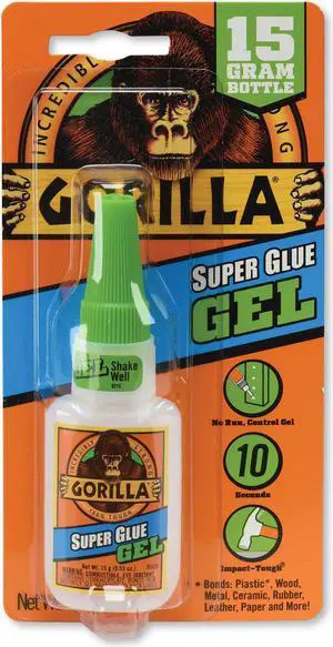 Super Glue Gel, 0.53 oz, Dries Clear, 4/Carton 7807301CT