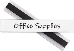 Clear Magnetic Label Holders, Side Load, 6 x 1, Clear, 10/Pack 87810