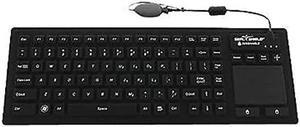 Seal Shield SealTouch Glow Waterproof Wired Keyboard with Touch Pad Black