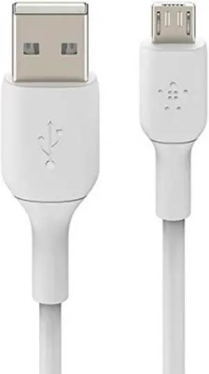 Belkin CAB005bt1MWH 3.3 ft. White BOOST CHARGE USB-A to Micro-USB Cable