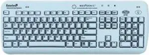 ESTERLINE K104C02US Medigenic 104-Key Compliance Keyboard for PC - Light Blue