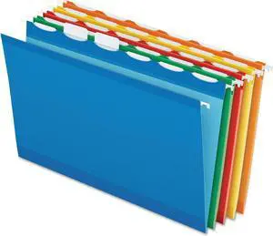 Pendaflex Colored Reinforced Hanging Folders 1/6 Tab Legal Asst 25/Box 42593