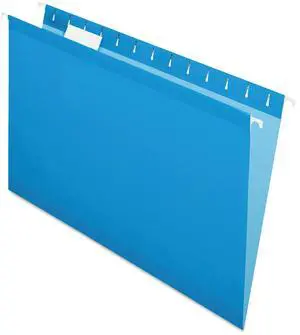 Pendaflex Reinforced Hanging Folders 1/5 Tab Legal Blue 25/Box 415315BLU