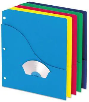 Pendaflex 32900 Slash Pocket Project Folders, Jacket, Letter, Five Colors, 10/Pack