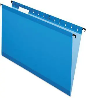 Pendaflex 615315BLU Poly Laminate Hanging Folders, Legal, 1/5 Tab, Blue, 20/Box, 1 Box