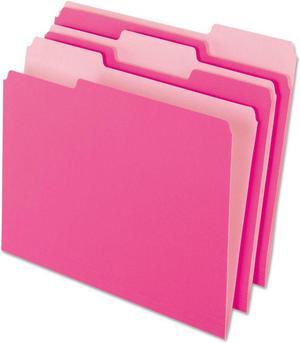 Pendaflex Interior File Folders 1/3 Cut Top Tab Letter Pink 100/Box 421013PIN