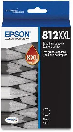 Epson 812XXL Black DuraBrite Ultra Extra High-Yield Ink T812XXL120S