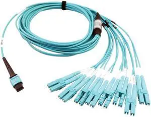 Tripp Lite 3m 400G Multimode 50/125 OM4 Fiber Optic Cable, Aqua N846D05M24CAQ