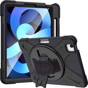 Rugged Case iPad Air 10.9 Gen 4 Silicone Polycarbonate Hand Strap