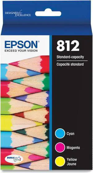 Epson T812 Cyan Magenta Yellow DuraBrite Ultra Ink T812520S