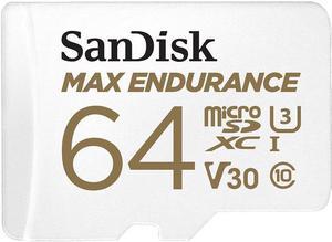 SanDisk MAX ENDURANCE 64 GB Class 10/UHS-I U3 microSDHC 1 Pack SDSQQVR064GAN6IA