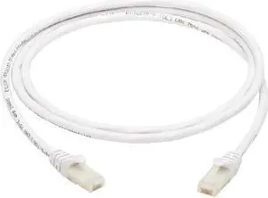 TRIPP LITE N261AB-005-WH 5 ft. Cat 6A White Safe-IT Cat6a 10G Certified Snagless Antibacterial UTP Ethernet Cable (RJ45 M/M), White, 5-ft.