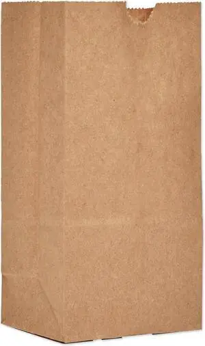 General #1 Paper Grocery Bag 30lb Kraft Standard 3 1/2 x 7 3/8 x 6 7/8 500 bags