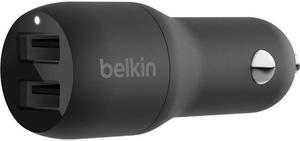 DUAL USB-A CAR CHARGER 12W X2 BLK