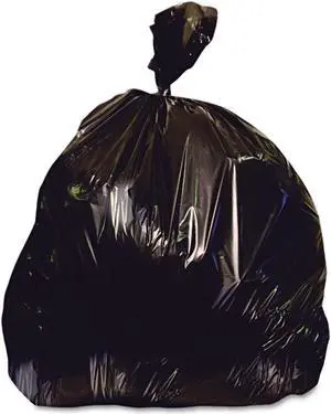 Reprocessed Resin Can Liners 60 gal 1.5 mil 38" x 58" Black 100/Carton X7658AK
