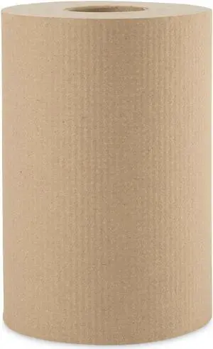 Boardwalk Hardwound Paper Towels 1-Ply Natural 12 Rolls/Carton B6252
