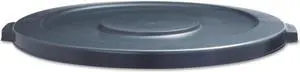 Boardwalk Lids for 44 gal Waste Receptacles Flat-Top Round Plastic Gray 1868184