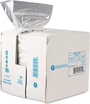 Food Bags 8 qt 0.68 mil 8" x 18" Clear 1000/Carton PB080418R