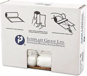 High-Density Commercial Can Liners 10 gal 8 microns 24" x 24" Natural 1000/Carton S242408N