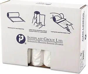 High-Density Interleaved Commercial Can Liners 45 gal 14 microns 40" x 48" Clear 250/Carton S404814N