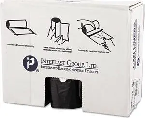 High-Density Commercial Can Liners 60 gal 22 microns 38" x 60" Black 150/Carton S386022K
