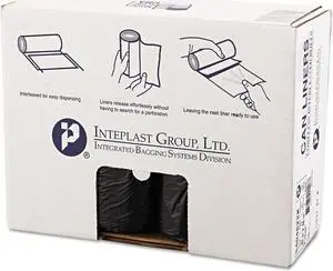 High-Density Interleaved Commercial Can Liners 45 gal 22 microns 40" x 48" Black 150/Carton S404822K